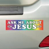 Autocollant De Voiture Me questionner sur Jésus (En voiture)