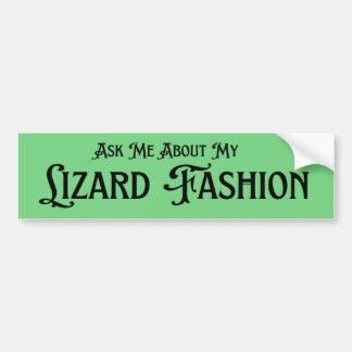 Autocollant De Voiture Me questionner sur ma mode Lizard