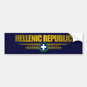 Autocollant De Voiture Médaillon de la république Grecque (Grèce)