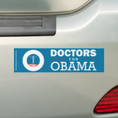 Autocollant De Voiture Médecins pour Obama (En voiture)