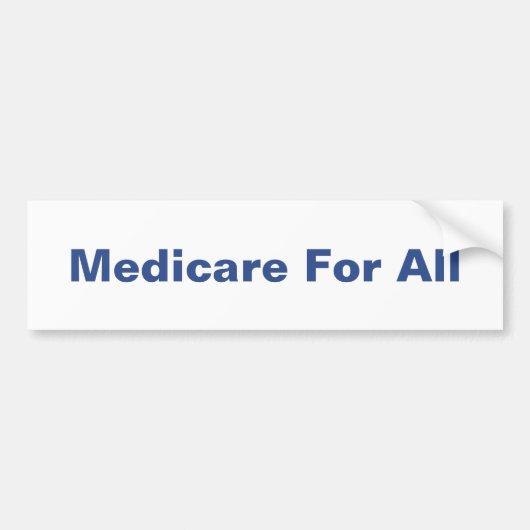 Autocollant De Voiture Medicare For All Universal Healthcare (Devant)