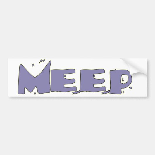 Autocollant De Voiture MEEP ! Adhésif pour pare-chocs (Devant)