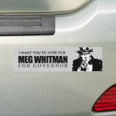 Autocollant De Voiture Meg Whitman pour le gouverneur (En voiture)