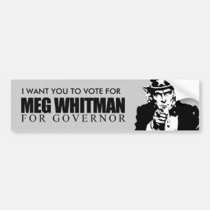 Autocollant De Voiture Meg Whitman pour le gouverneur