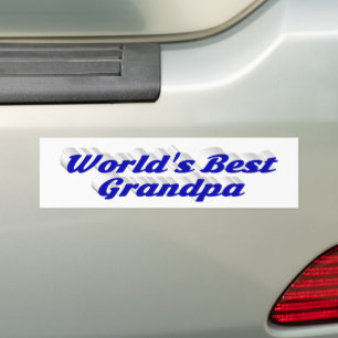 Autocollant De Voiture Meilleur texte bleu grand-père