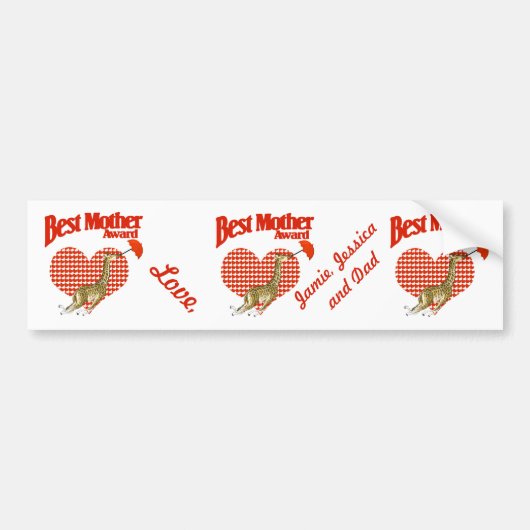 Autocollant De Voiture Meilleure mère Prix Keepsaké (Devant)