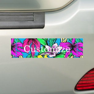 Autocollant De Voiture Mélange de fleurs tropicales Thunder_Cove