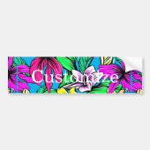 Autocollant De Voiture Mélange de fleurs tropicales Thunder_Cove (Devant)