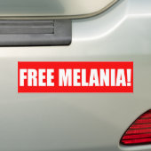 AUTOCOLLANT DE VOITURE "MELANIA LIBRE ! " (En voiture)
