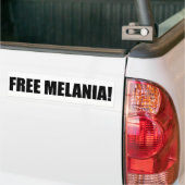 AUTOCOLLANT DE VOITURE "MELANIA LIBRE ! " (Sur camion)