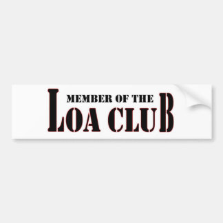 Autocollant De Voiture Membre du club de LOA