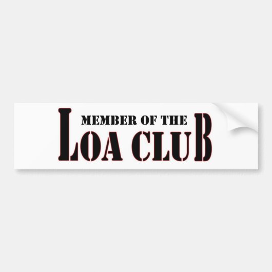 Autocollant De Voiture Membre du club de LOA (Devant)