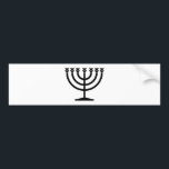Autocollant De Voiture Menorah juive (symbole du judaïsme)<br><div class="desc">Ce dessin illustre une menorah, utilisée par les Juifs pour célébrer les huit jours fériés d'Hanoukka. La menorah est un chandelier à neuf branches qui est allumé pendant Hanoukka. Huit des neuf branches ont des lumières (bougies ou lampes à huile) qui symbolisent les huit nuits du jour férié ; chaque...</div>