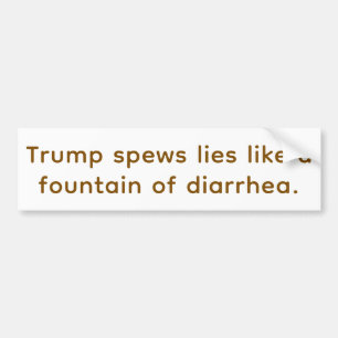 Autocollant De Voiture Mensonges Diarrhée Trump Hankamer Artjunkhaus Band
