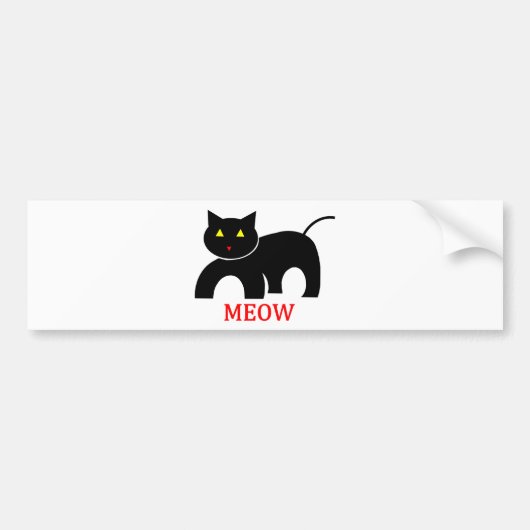 Autocollant De Voiture Meow (Devant)