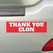 Autocollant De Voiture Merci Elon Bumper Sicker (En voiture)