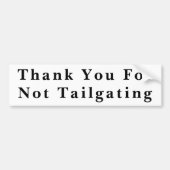 Autocollant De Voiture Merci pour ne pas tailler (Baskerville Bold) (Devant)