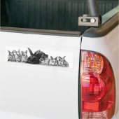 Autocollant De Voiture Mère lapin et bébés (Sur camion)