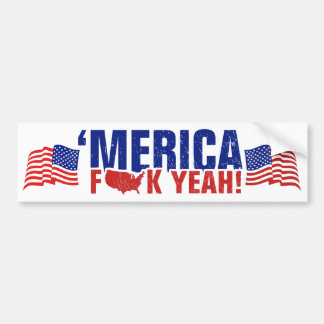 Autocollant De Voiture 'Merica Fck ouais ! Drôle et patriotique