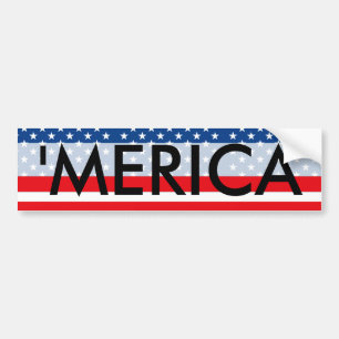 Autocollant De Voiture 'MERICA Patriotique USA