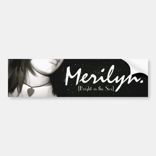 Autocollant De Voiture Merilyn [lumineux comme mer] (Devant)