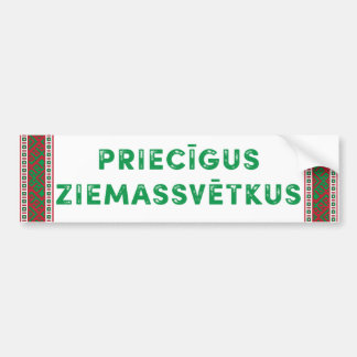 Autocollant De Voiture Merry Christmas Priecīgus Sacassētkus