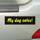 Autocollant De Voiture Mes votes de chien ! adhésif pour pare-chocs (En voiture)