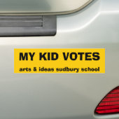 Autocollant De Voiture Mes votes d'enfant (En voiture)