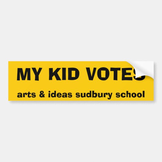 Autocollant De Voiture Mes votes d'enfant (Devant)