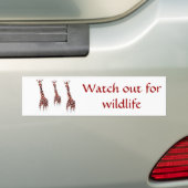 Autocollant De Voiture Message de conservation de la faune Giraffe (En voiture)
