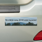 Autocollant De Voiture Message de Pâques : Sur une colline loin... (En voiture)