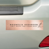 Autocollant De Voiture Métal brossé pour Rose Notaire Mobile (En voiture)