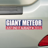 AUTOCOLLANT DE VOITURE MÉTÉORE GÉANT POUR LE PRÉSIDENT 2016 (En voiture)