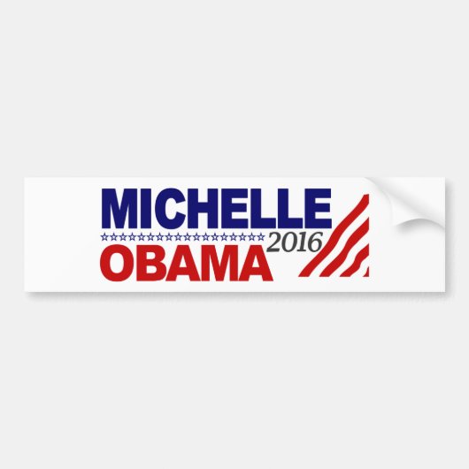 Autocollant De Voiture Michelle Obama pour le président 2016 (Devant)