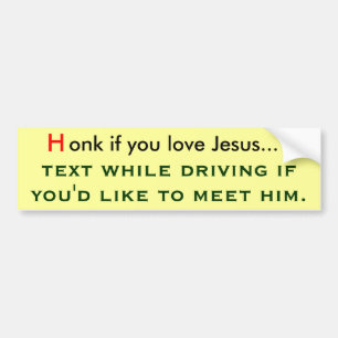 Autocollant De Voiture Miel si vous aimez jésus