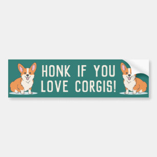 Autocollant De Voiture Miel Si Vous Aimez Le Corgis Vert