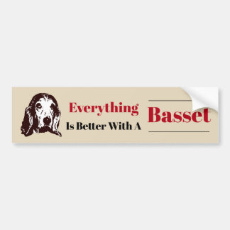 Autocollant De Voiture Mieux Avec Un Basset
