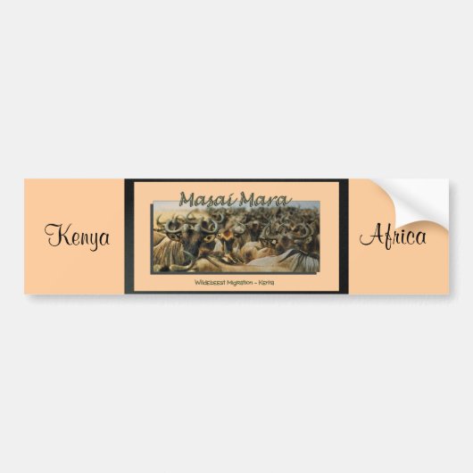 Autocollant De Voiture Migration de gnou/gnou, adhésifs pour pare-chocs (Devant)