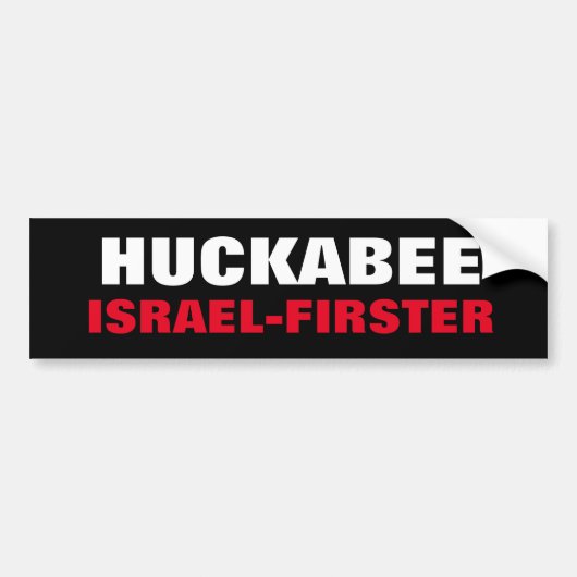 Autocollant De Voiture Mike Huckabee Israel Firster Traitor USA Pollard (Devant)
