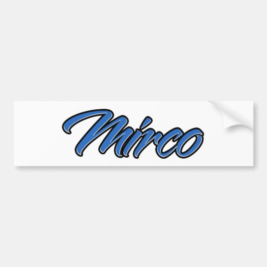 Autocollant De Voiture Mirco Nom bleu Autoaufkleber Sticker (Devant)