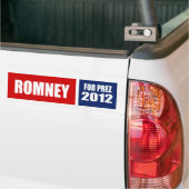 AUTOCOLLANT DE VOITURE MITT ROMNEY 2012 (Sur camion)
