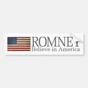 Autocollant De Voiture Mitt Romney - Croyez en l'Amérique