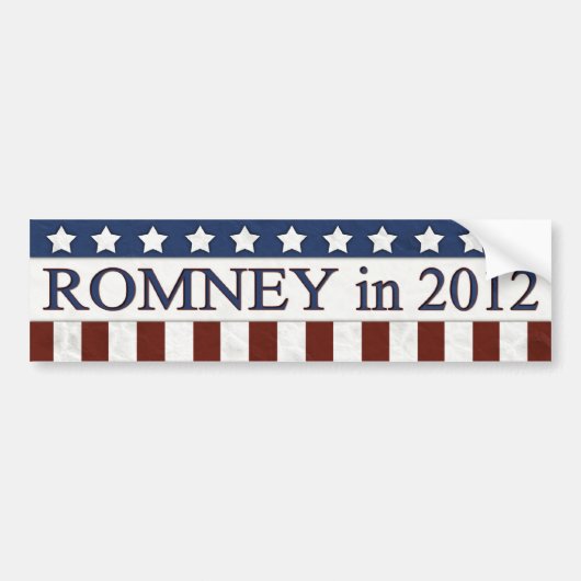 Autocollant De Voiture Mitt Romney en 2012 (Devant)