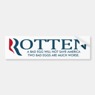 Autocollant De Voiture Mitt Romney et Paul Ryan - 2 oeufs gâtés