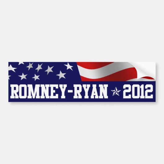 Autocollant De Voiture Mitt Romney Paul Ryan en 2012 (Devant)