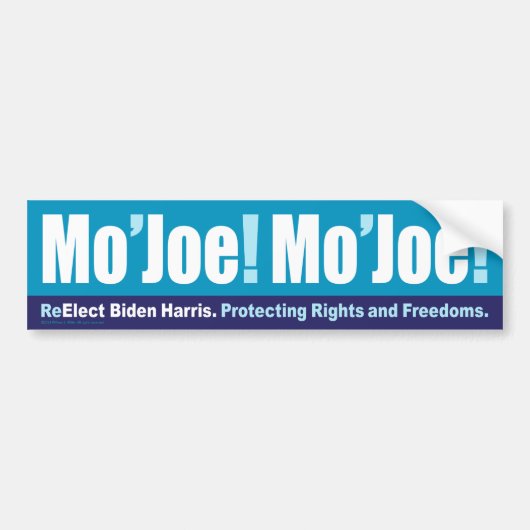 Autocollant De Voiture Mo Joe ! ; Mo Joe ! - ReElect Biden-Harris (Devant)