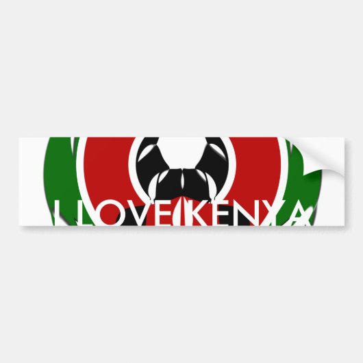 Autocollant De Voiture Modèle d'autocollants de pare-chocs Kenya (Devant)
