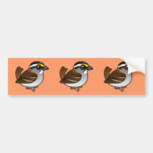 Autocollant De Voiture moineau Blanc-throated