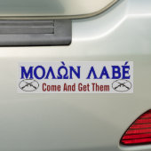 Autocollant De Voiture Molon Labe viennent les obtenir (En voiture)