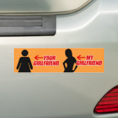 Autocollant De Voiture MON AMIE EST PLUS CHAUDE QUE LE VÔTRE --.png (En voiture)